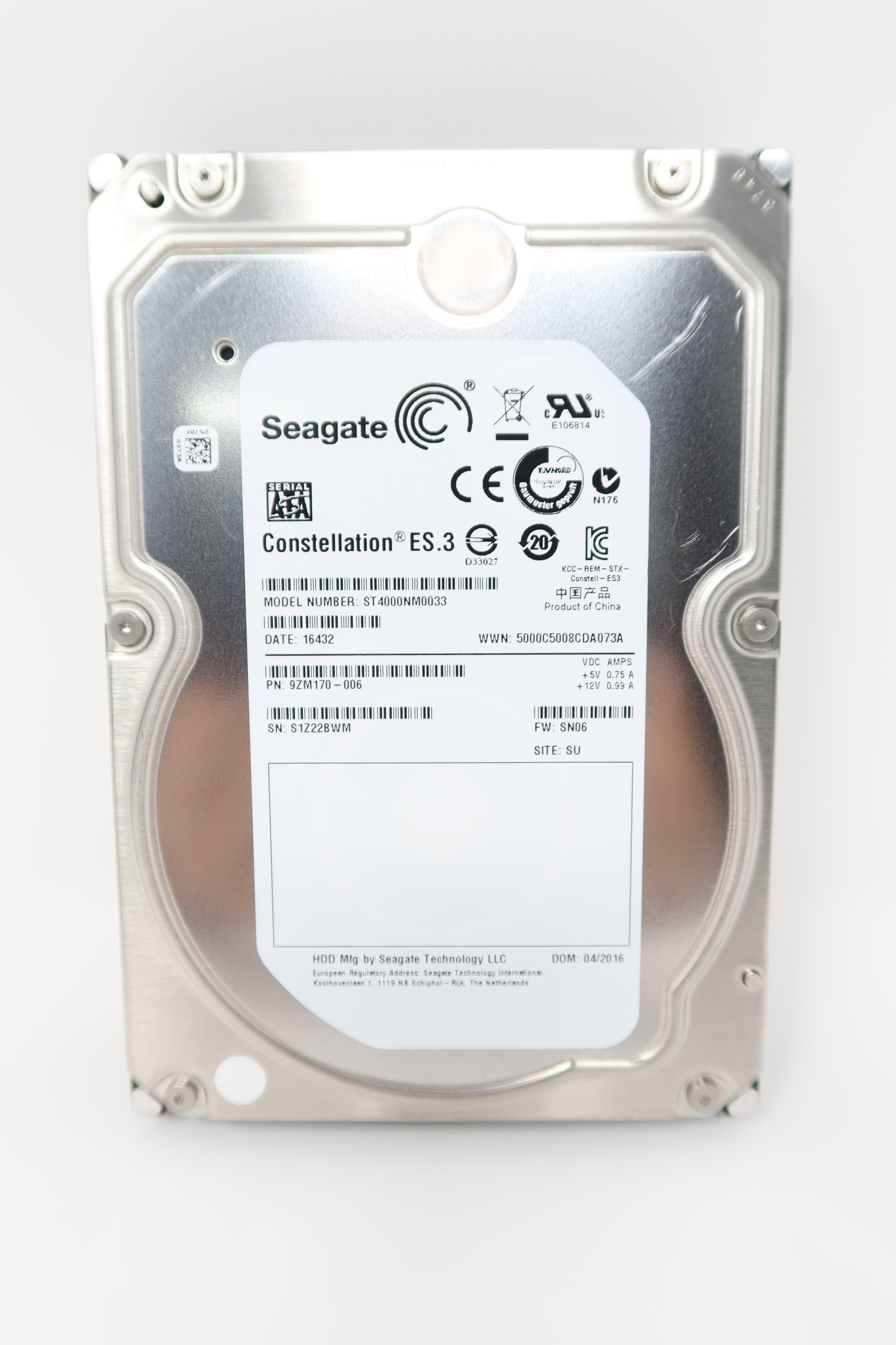 Seagate ST4000NM0033 4TB 128MB 7200RPM 3.5" SATA 6.0GB/s (Lot of 5) Drives