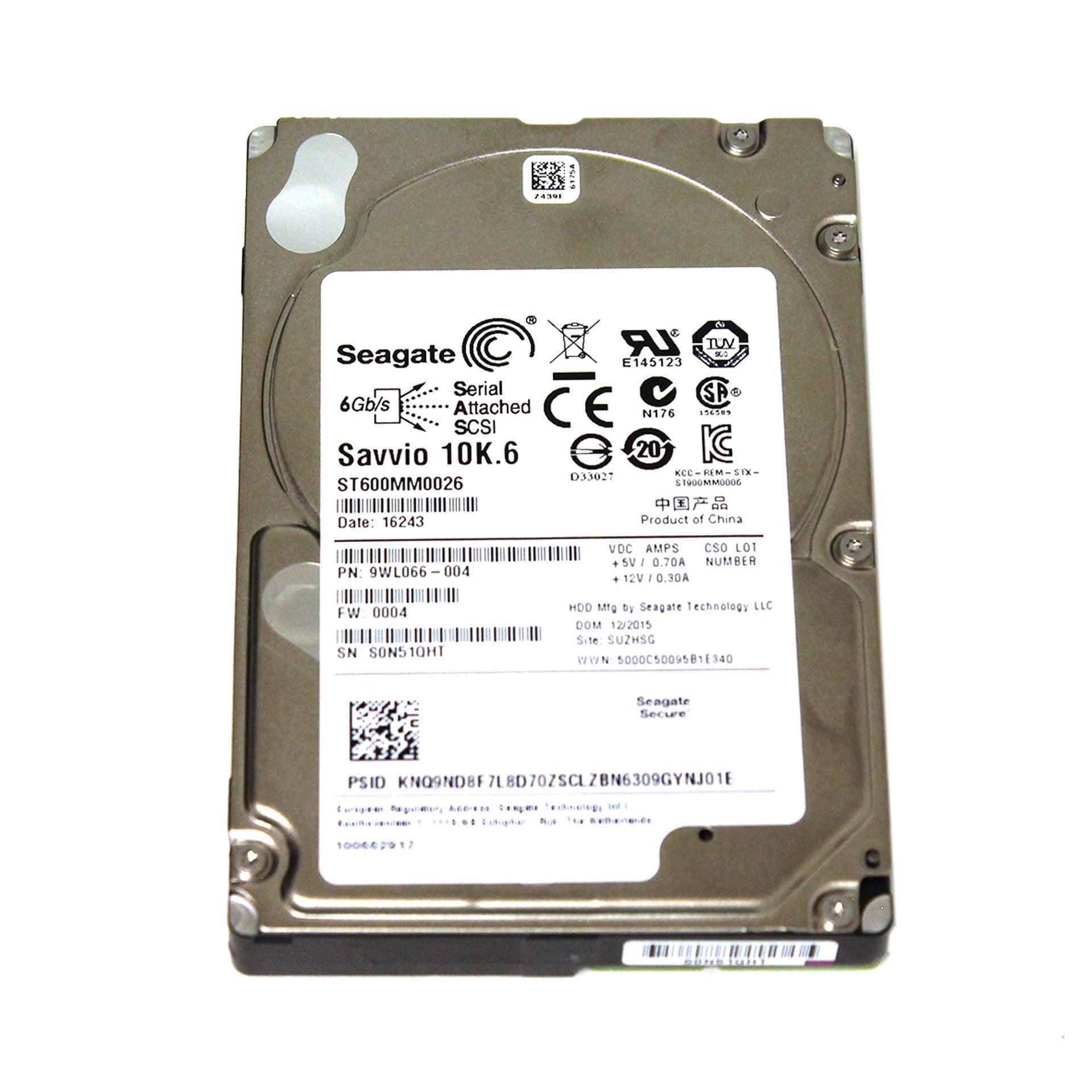 Seagate ST600MM0026 10K.6 600GB 10K 2.5″ SED SAS Hard Drive