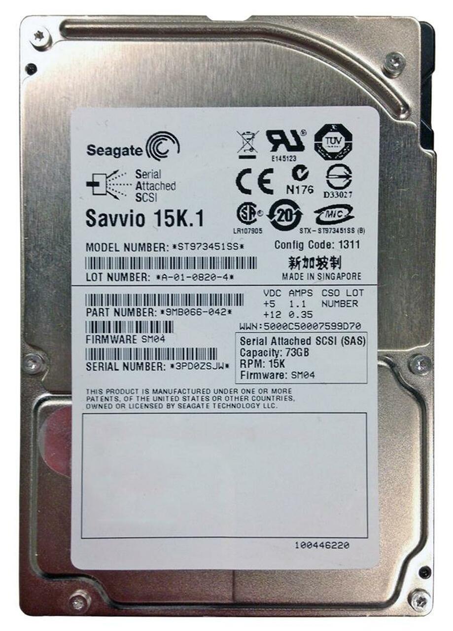 Seagate Savvio ST973451SS 73GB 15K RPM SAS 6Gb/s 2.5" Hard Drive