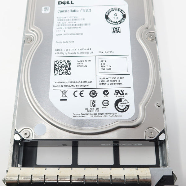 Dell 4TB 7.2K SATA 6Gb/s 3.5″ Hard Drive | THGNN / ST4000NM0033
