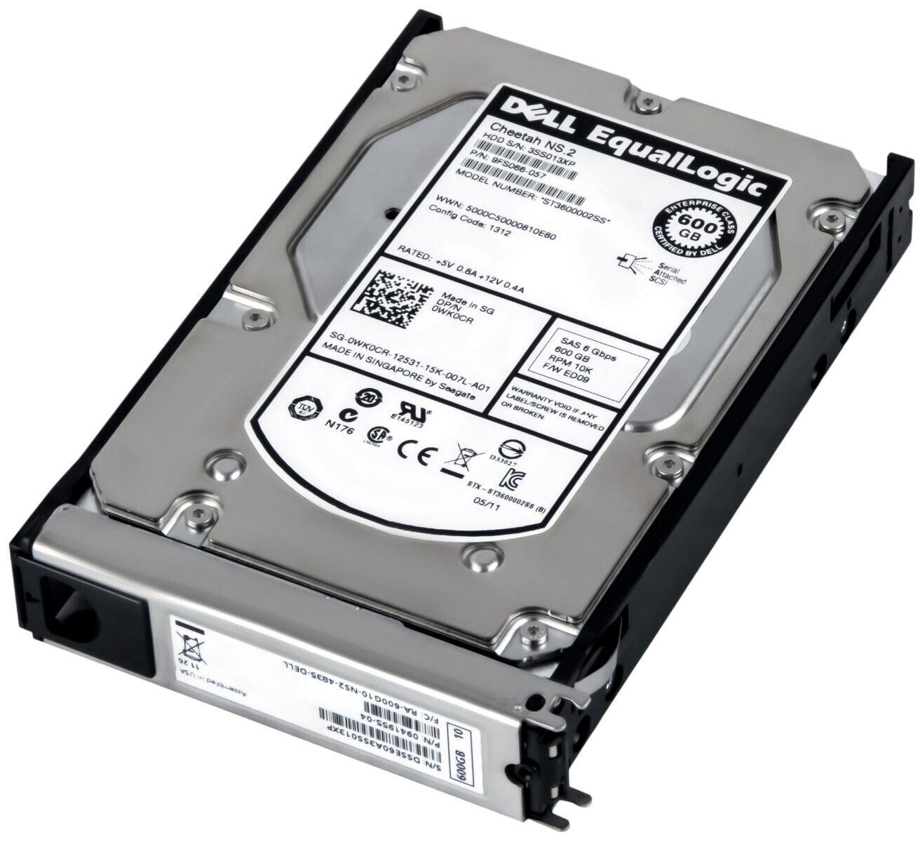 Dell EqualLogic ST360002SS 600GB 10K 3.5" SAS Hard Drive WK0CR