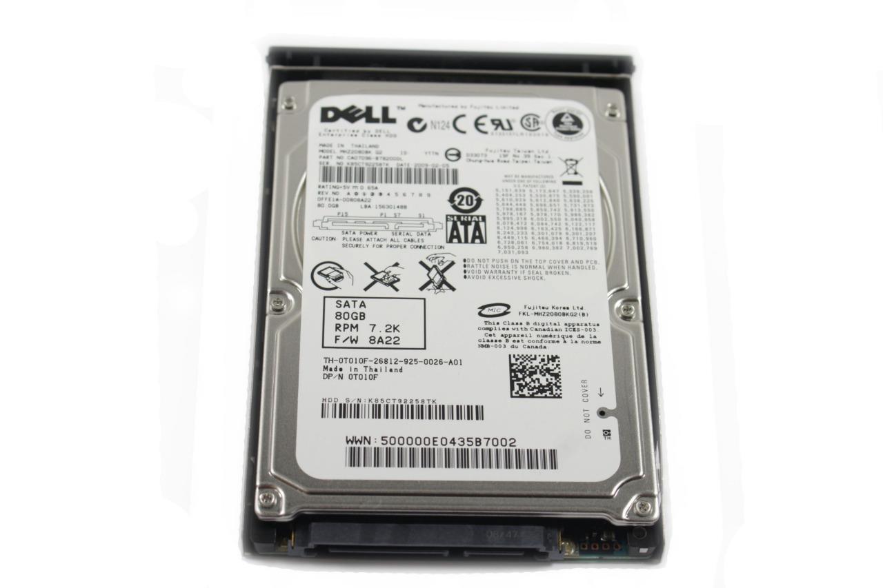 DELL T010F MHZ2080BK 80GB 7.2K 2.5in SATA Drive