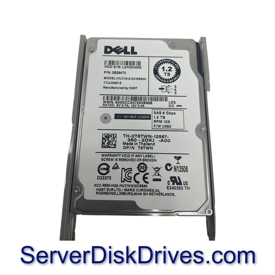 thumbnail image 2 of Dell 1.2TB 10K RPM SAS Hard Drive - 6Gbps 2.5" Server Storage HUC101212CSS600 2 of 10