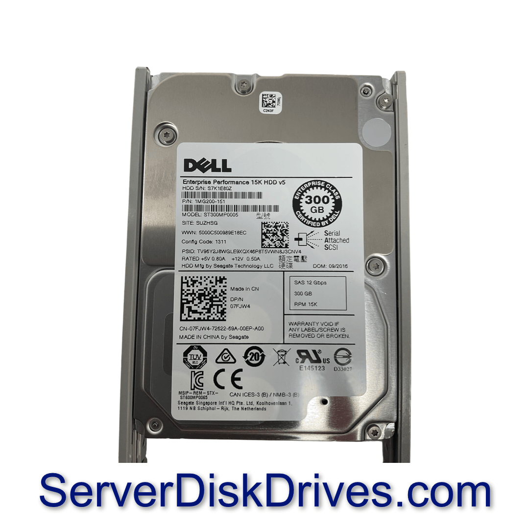 Dell 300GB SAS 15k 2.5" 12G Hard Drive 7FJW4